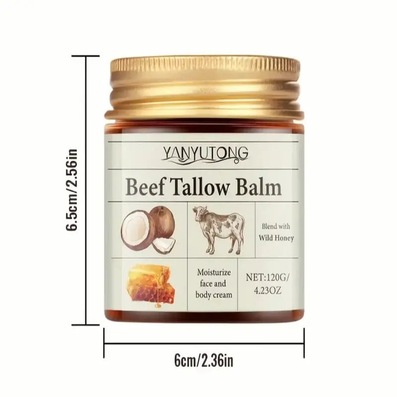 Bálsamo de Sebo de Res Natural | Hidratación Profunda 120g