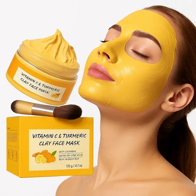 Mascarilla Facial de Cúrcuma y Vitamina C – Limpieza Profunda y Luminosidad