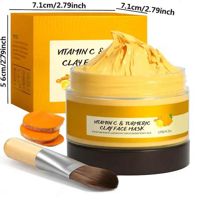 Mascarilla Facial de Cúrcuma y Vitamina C – Limpieza Profunda y Luminosidad