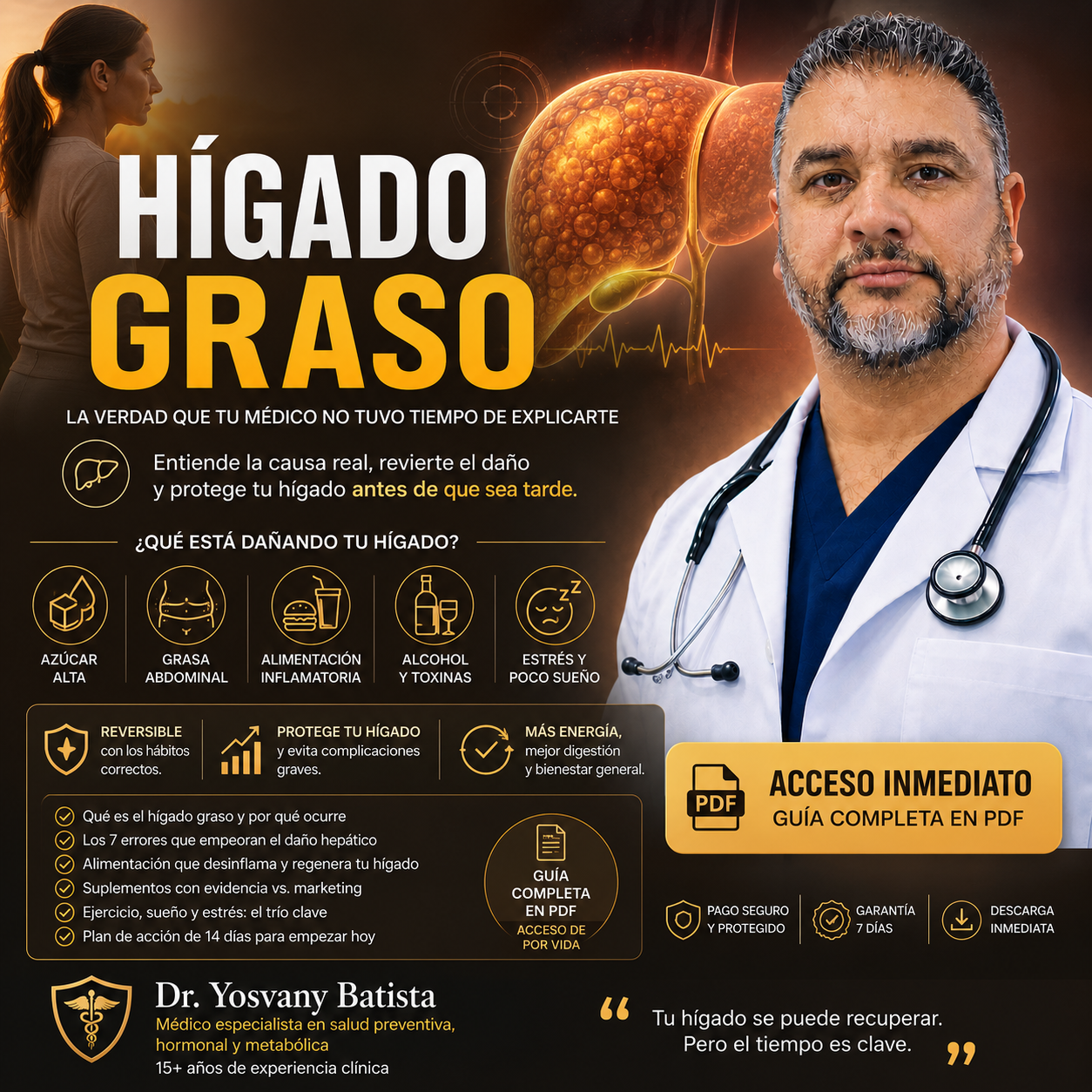 Hígado Graso: La Guía Que Tu Médico No Tuvo Tiempo de Darte — Guía Digital + Plan de 14 Días