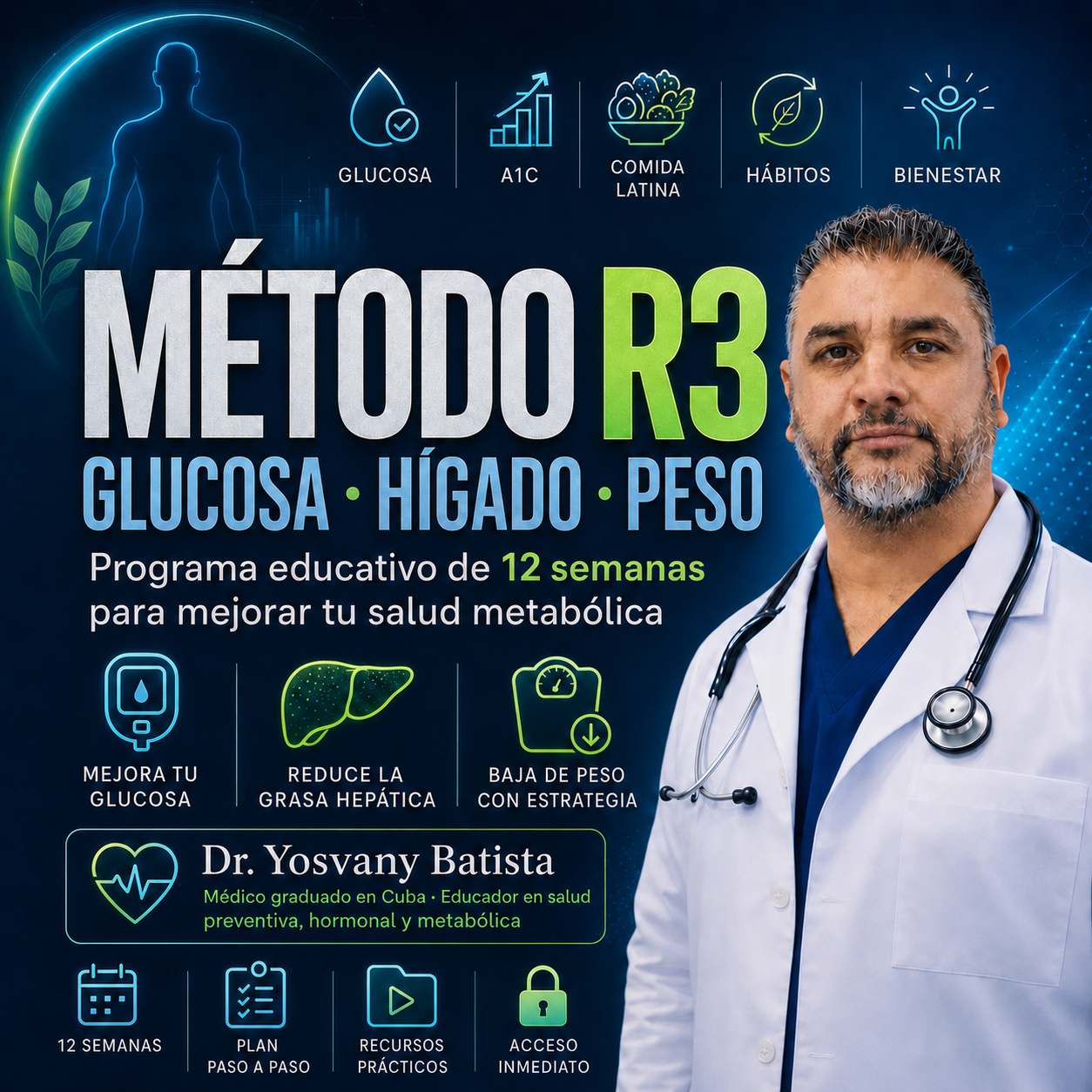 Método R3 — Controla tu Azúcar, Repara tu Hígado y Baja de Peso | Programa de 12 Semanas