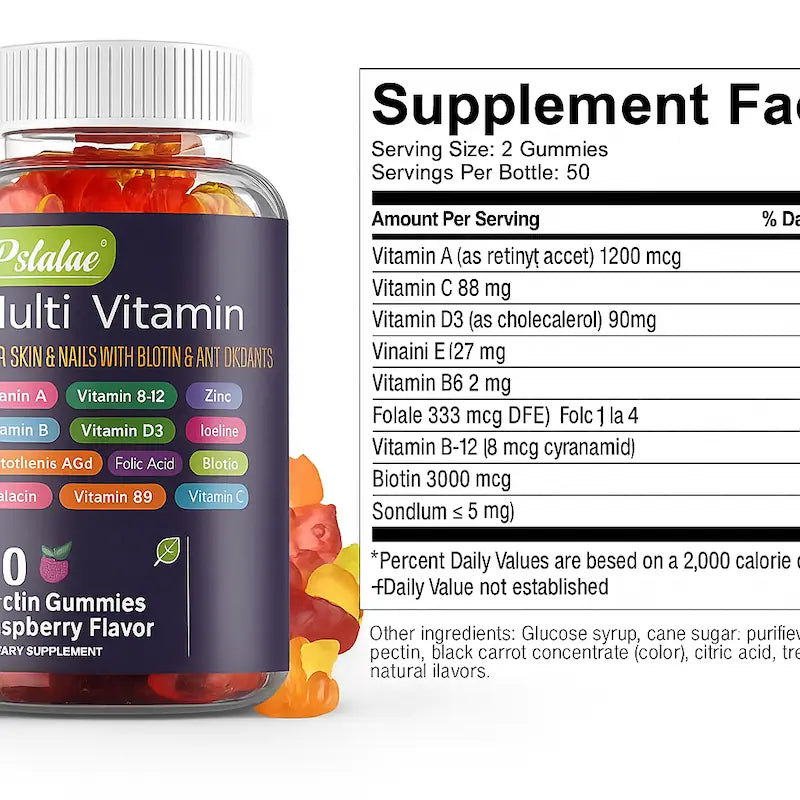 Multivitaminas en Gomitas con Biotina | Cabello, Piel y Uñas (60)